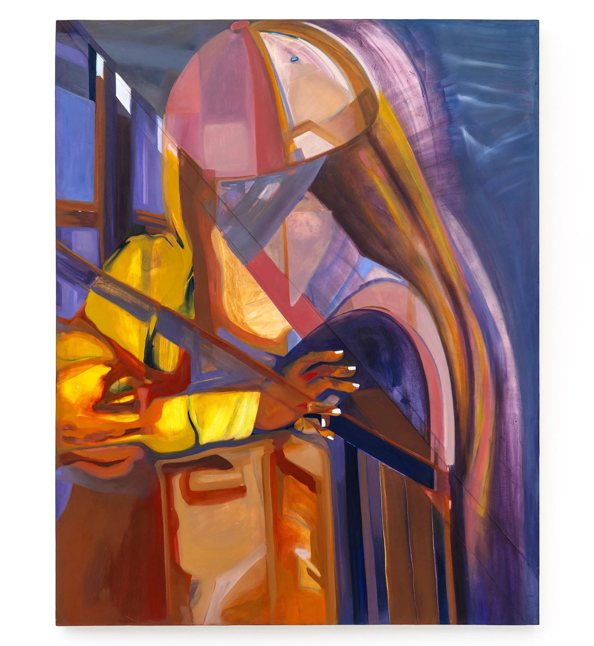 Khathidja Cap, The Cuts, 2026
Oil marouflage on wood panel
165 x 132 x 5cm, 65 x 52 x 2 in

#WeTheStructures is still up at @ruttkowski68 
On view until May 9, 2026.

Don&rsquo;t sleep on seeing my new works 
and my colleagues @andrewkass and Februar