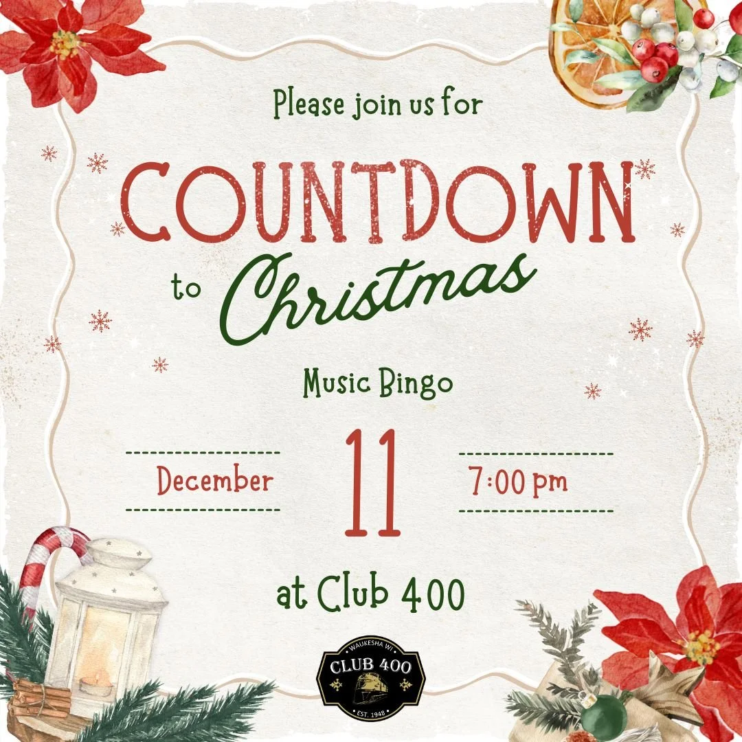 Countdown to Christmas Music Bingo