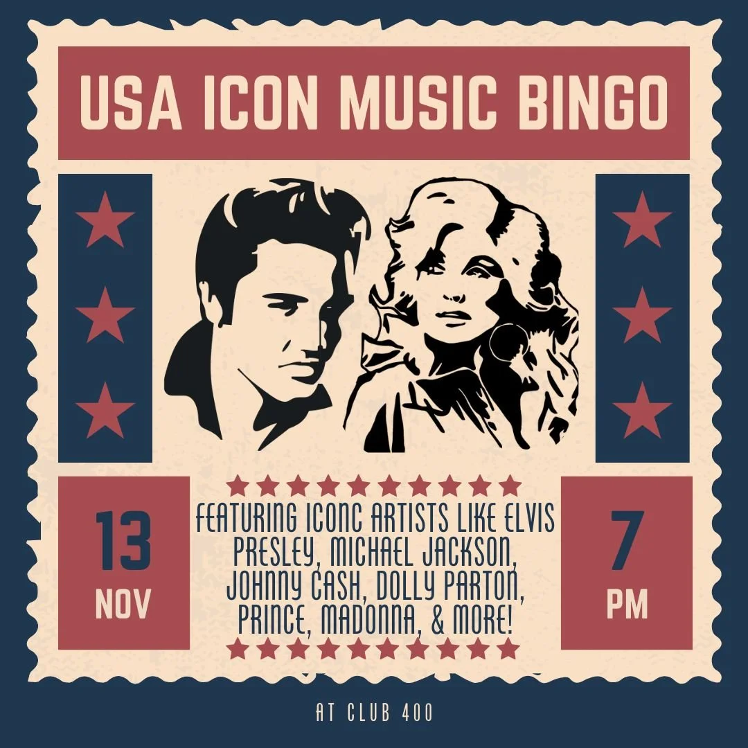 American Icons Music Bingo