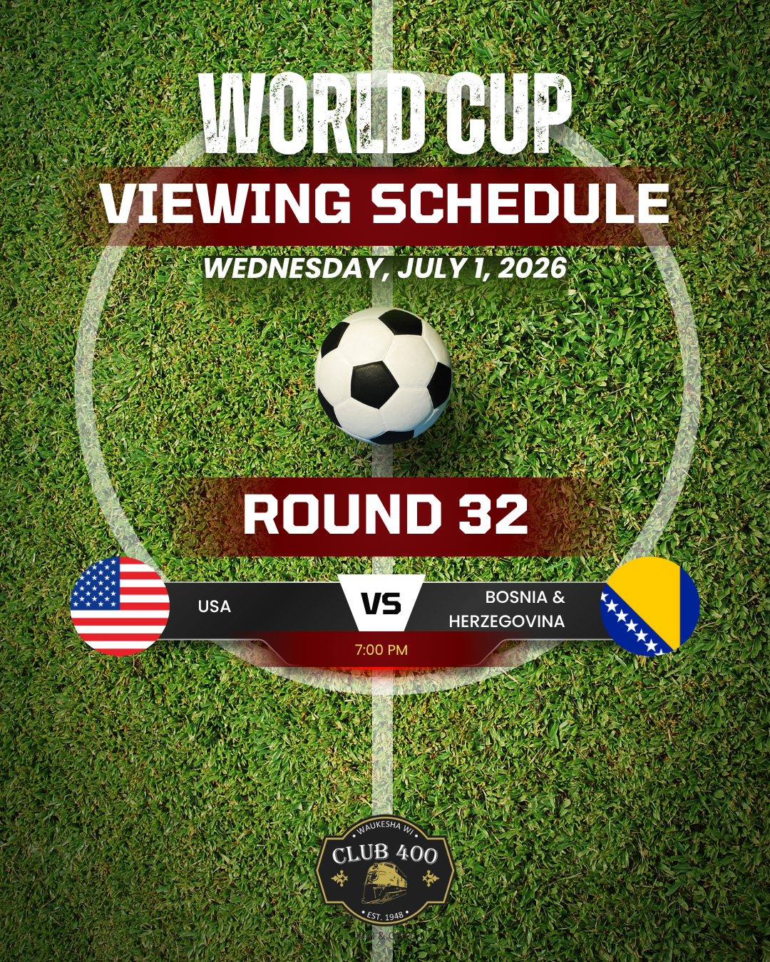 USA vs Bosnia &amp; Herzegovina World Cup Watch Party