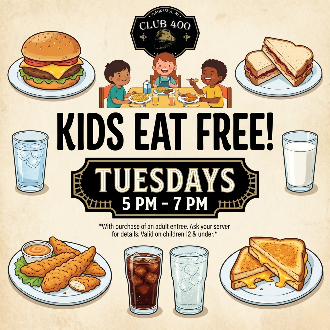 Kids Eat FREE Tuesdays at Club 400