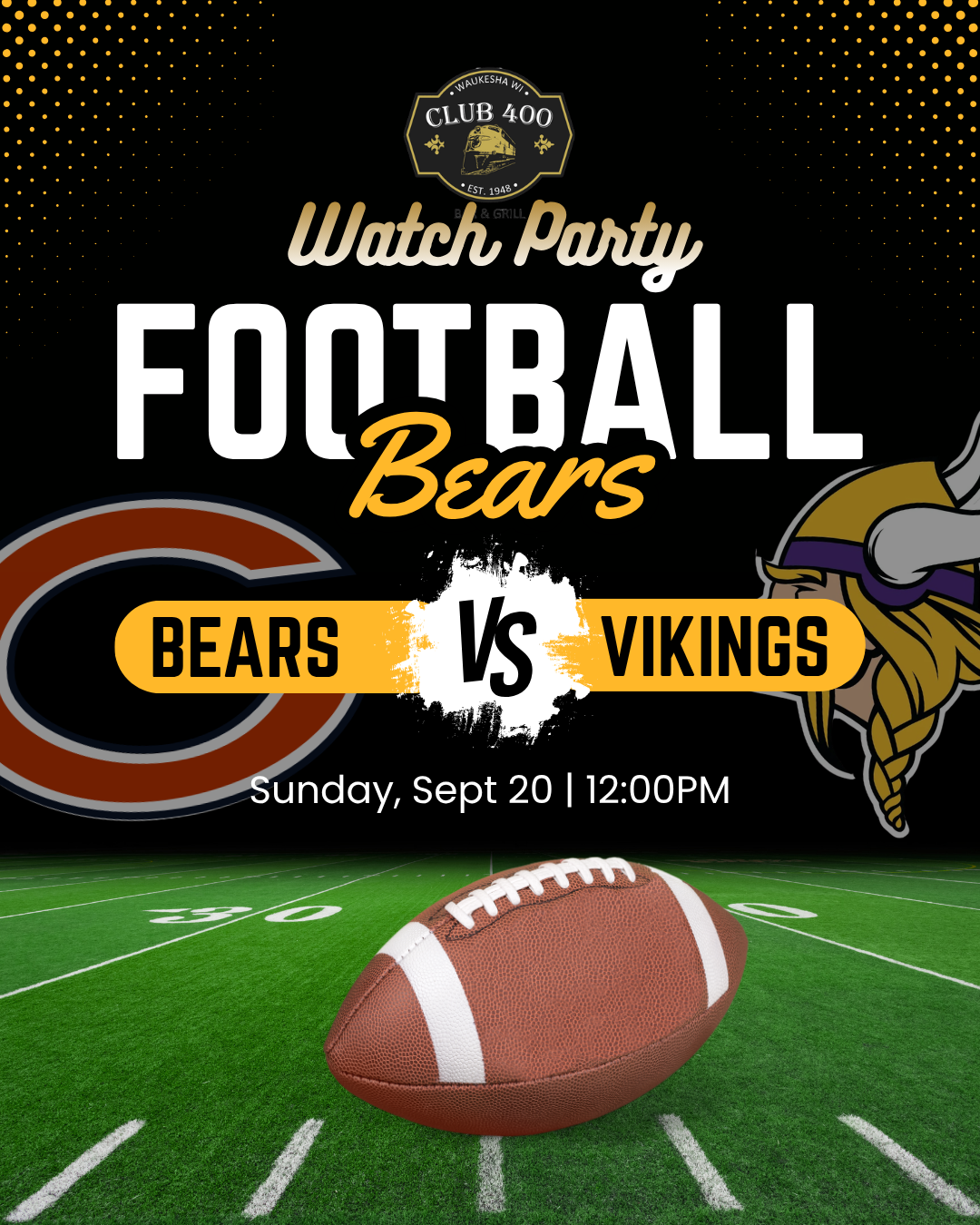 Chicago Bears vs. Minnesota Vikings | Football Watch Party