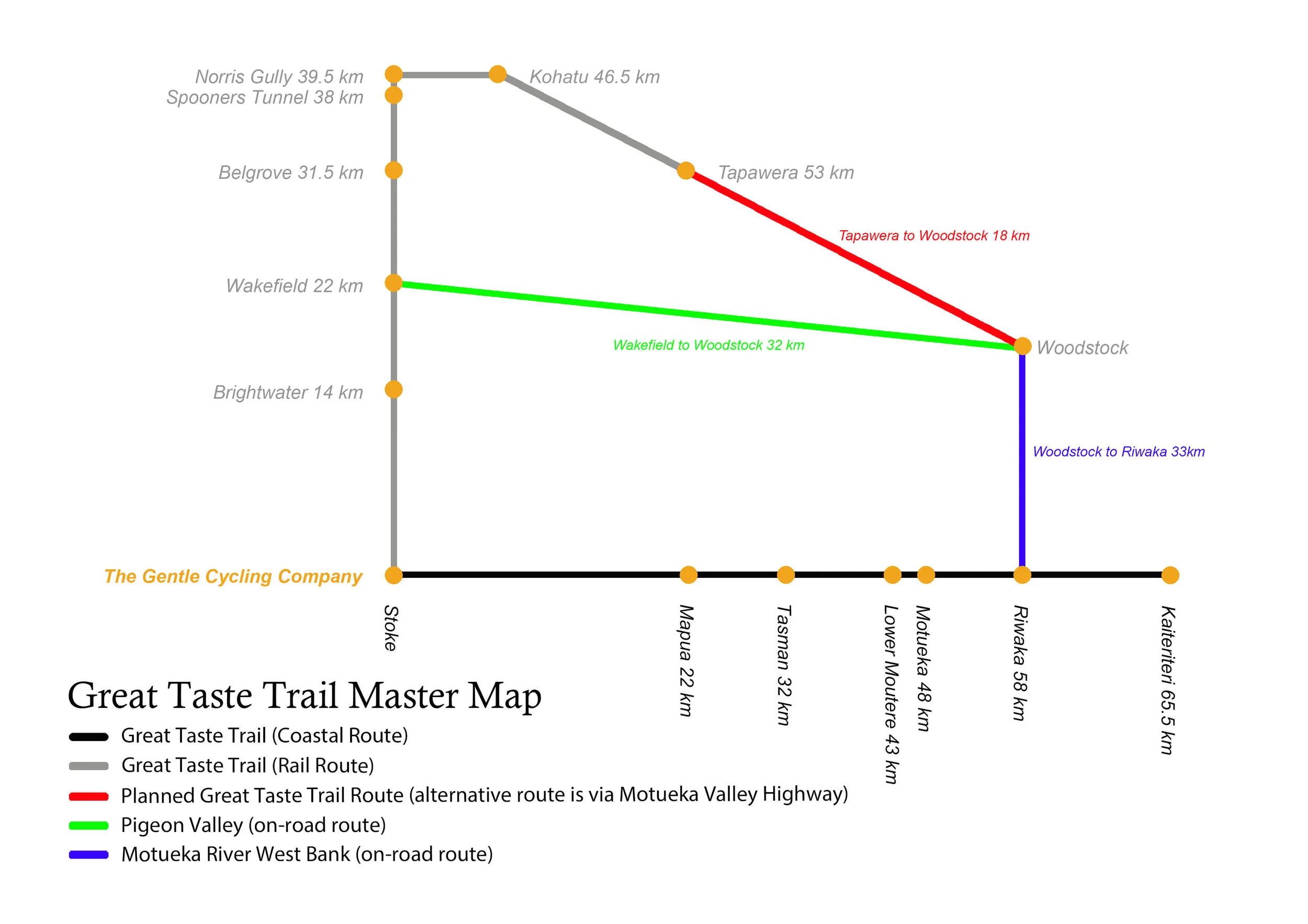 Great Taste Trail map