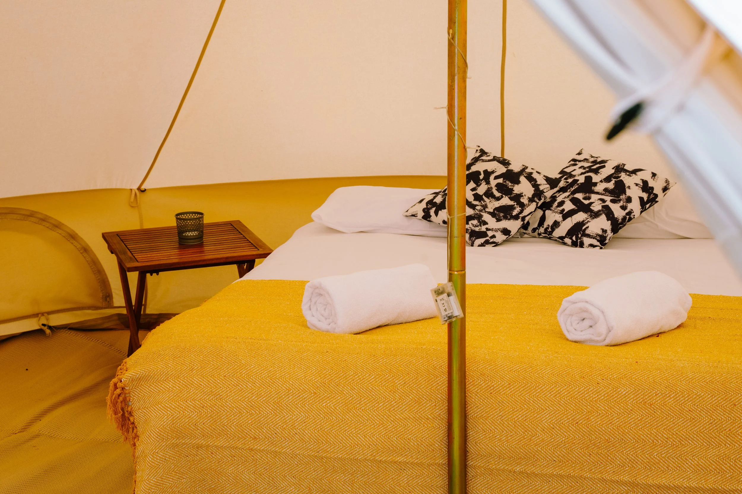 luxury bell tent at camp orchid boomtown 2026 with the canvas co