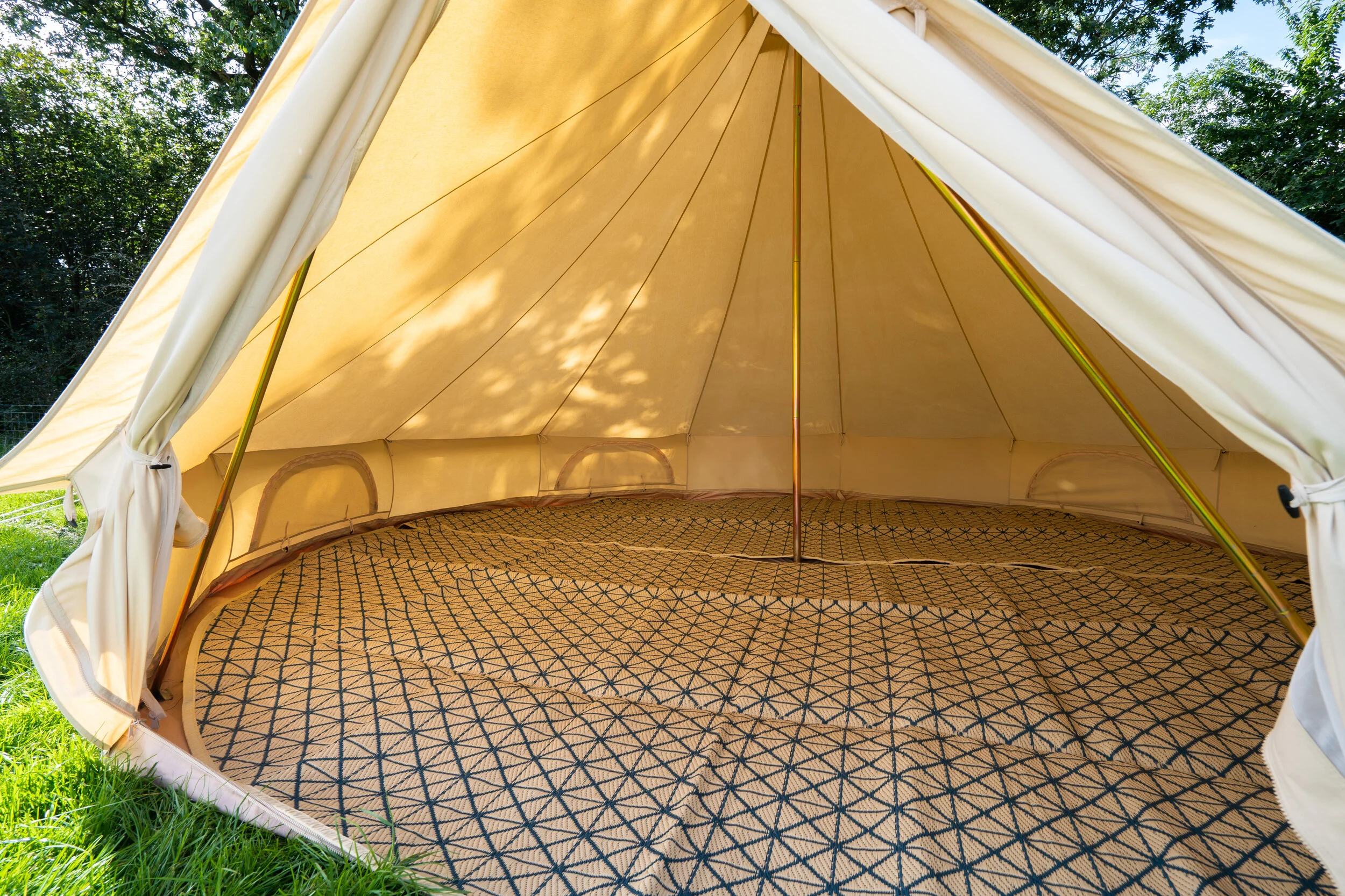 The Basic Bell Tent is an empty 4m bell tent for upto 4 people at