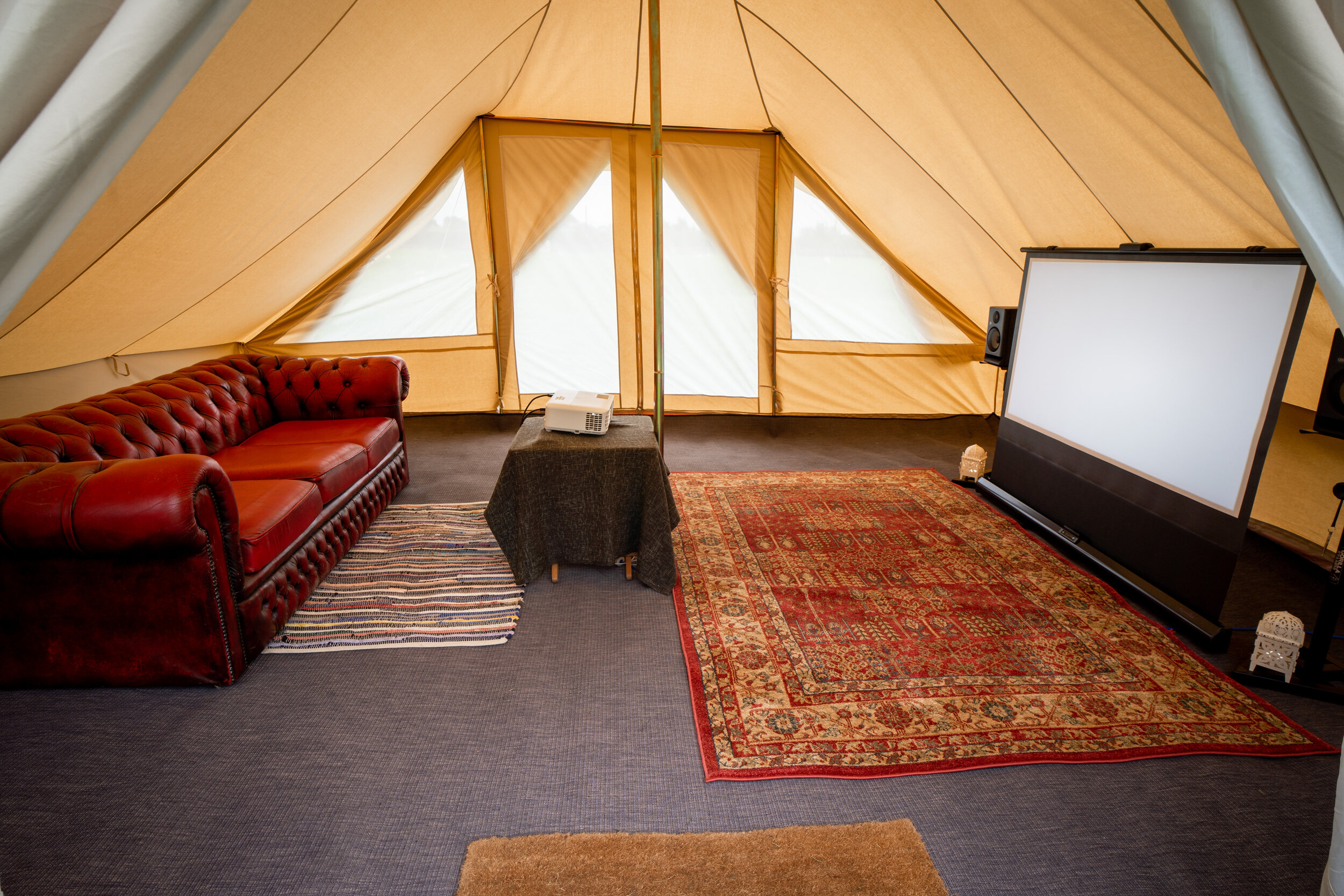 The touareg tent with Chesterfield sofa