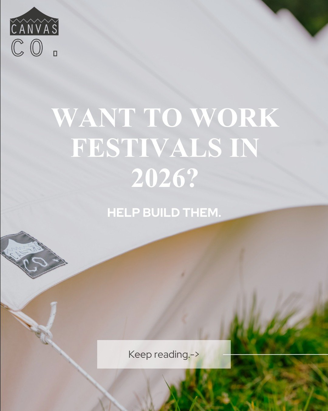 Festival Jobs UK 2026 👇

We&rsquo;re still recruiting Glamping Build &amp; Break Crew for next summer.

We build and break boutique bell tent villages at UK festivals - before gates open and after the crowds leave.

It&rsquo;s hands-on. It&rsquo;s o