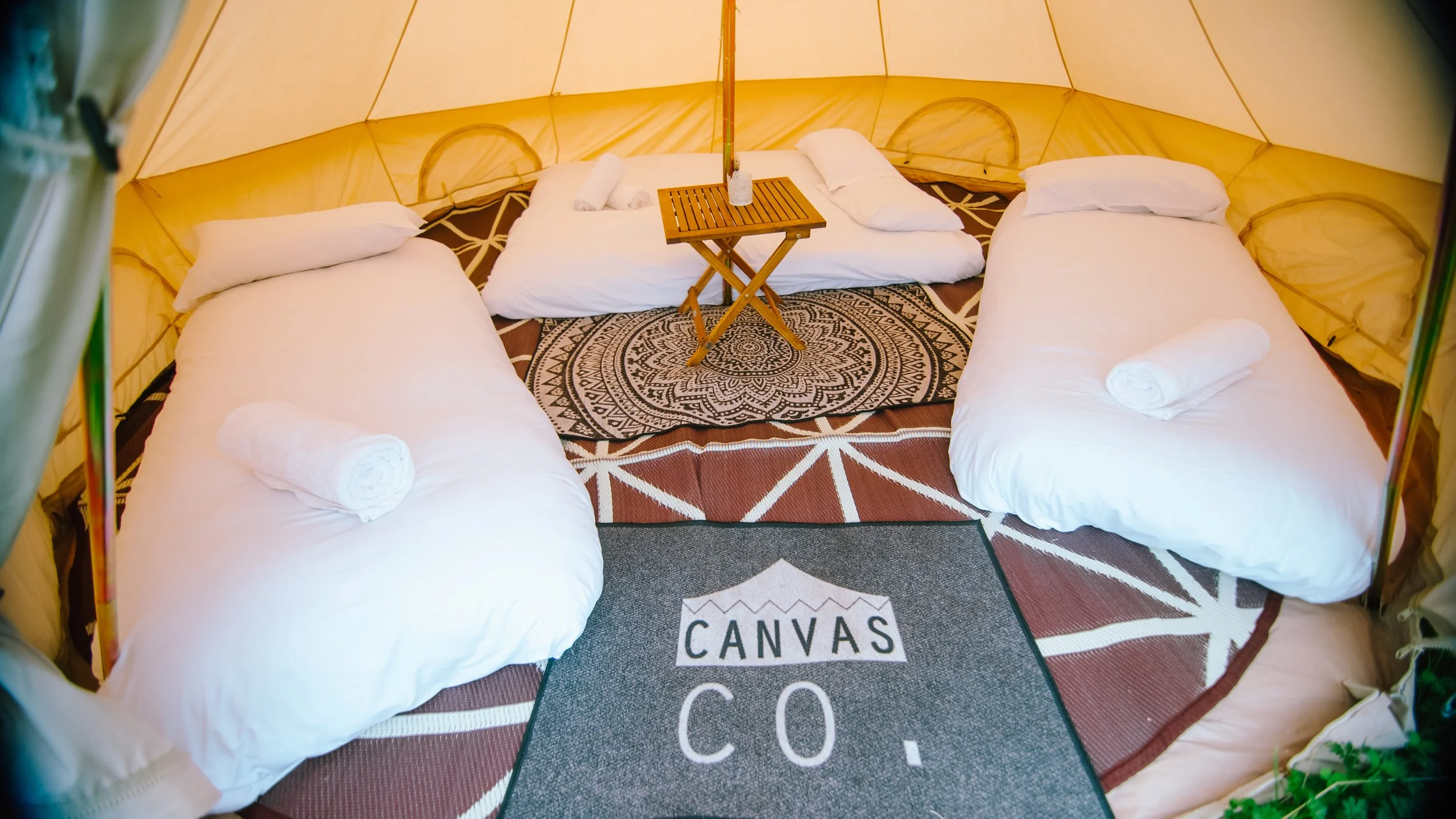 Classic bell tent at UK festivals