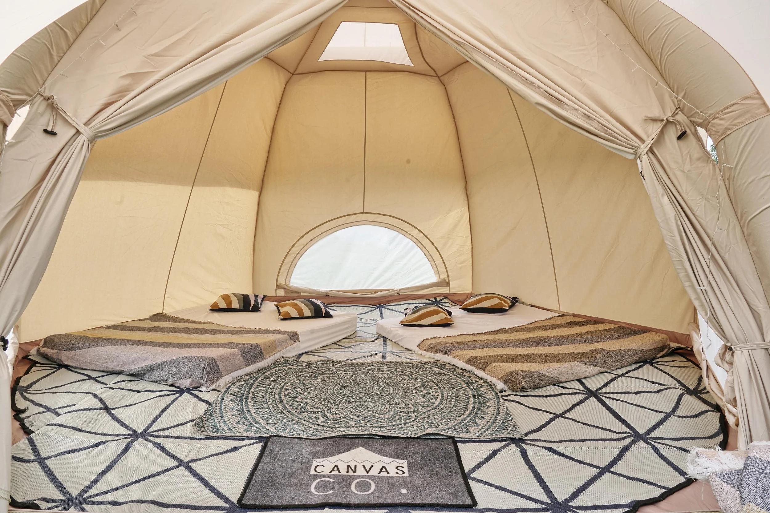 basic airdome at lindisfarne festival
