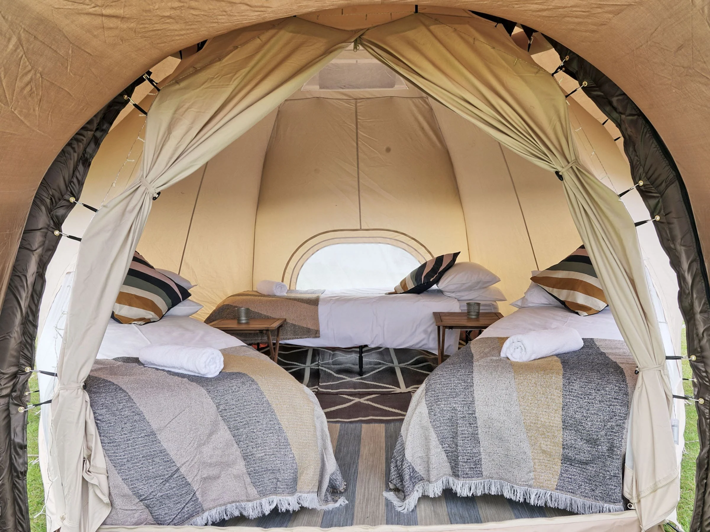 luxury airdome at lindisfarne festival
