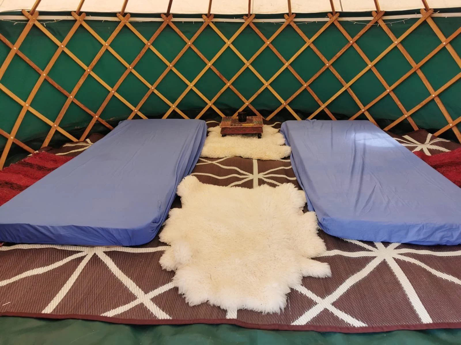 classic yurt interior for boutique camping
