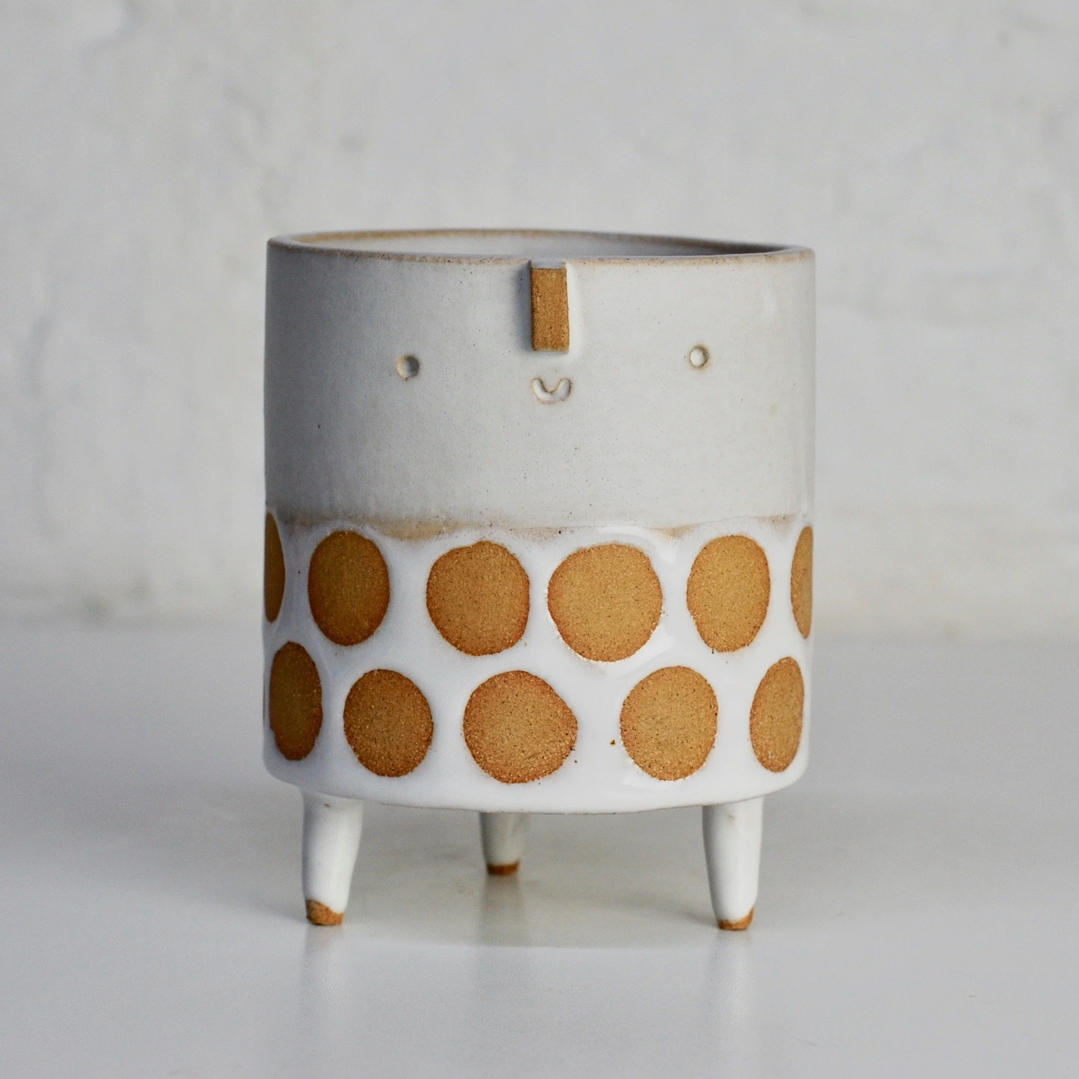Small Tripod Planter Pot in White / Rainbow by Atelier Stella main image 1