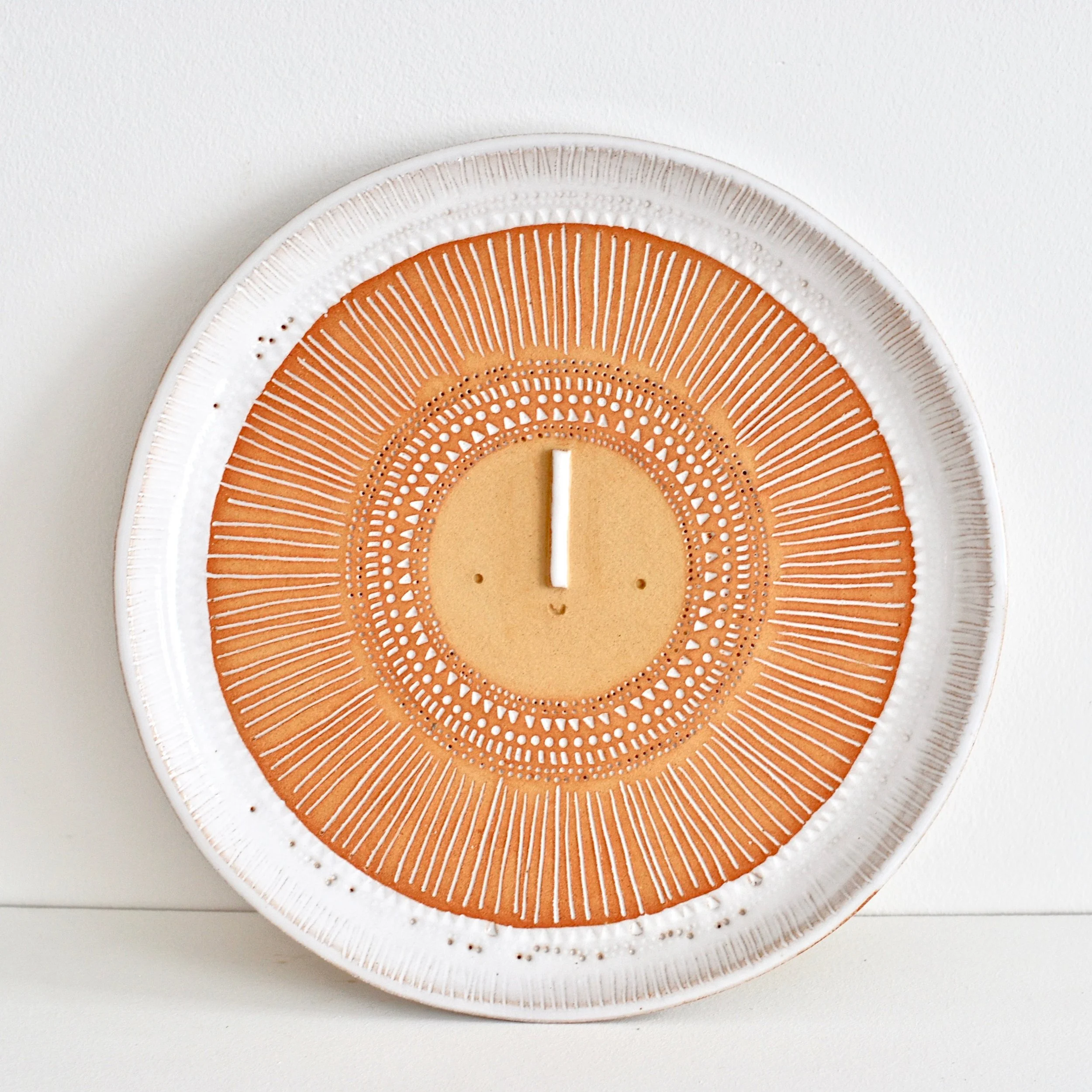 'Sun Rays' // textured stamped detail Sun Plate