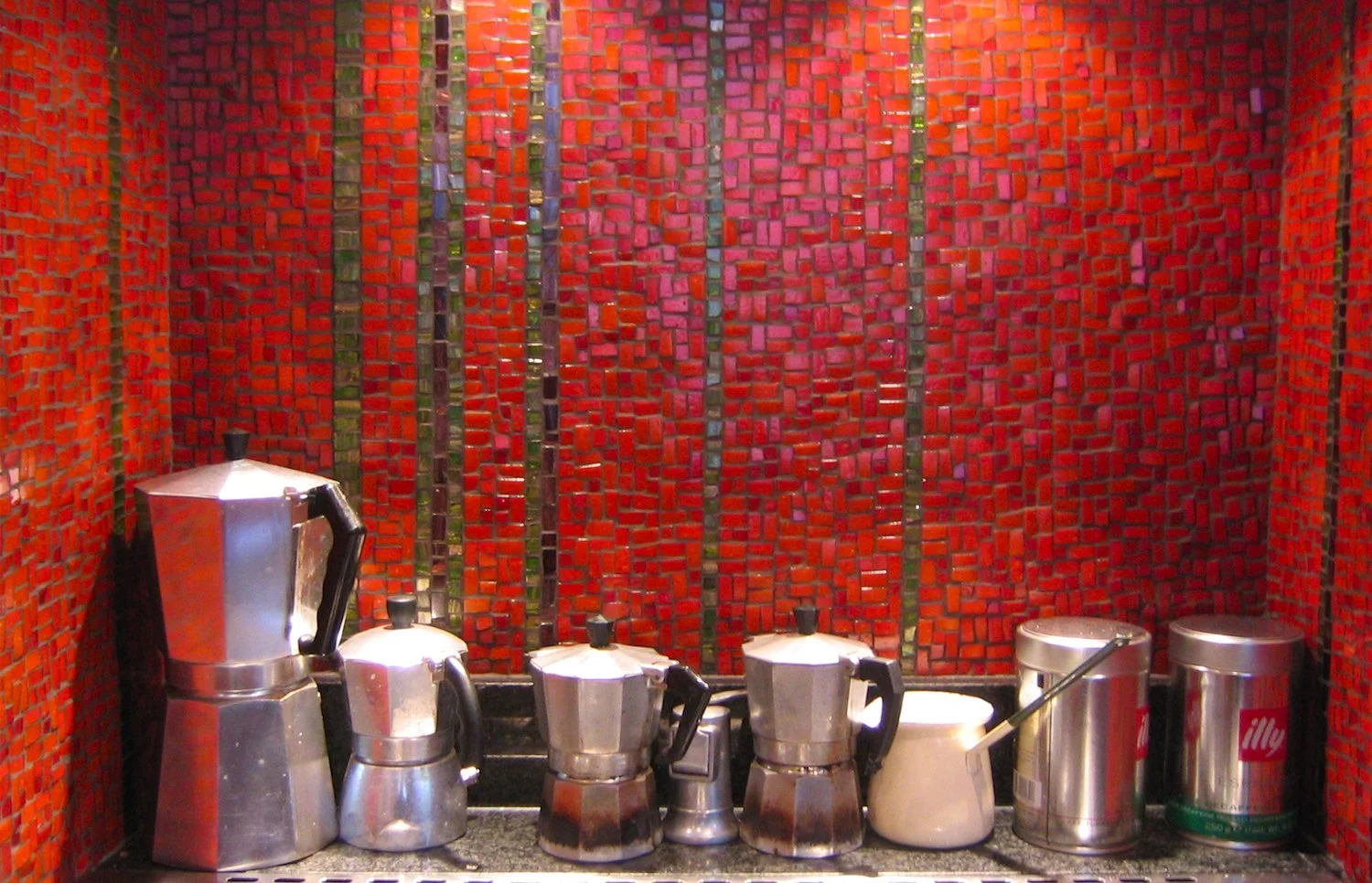 Orange kitchen mosaic