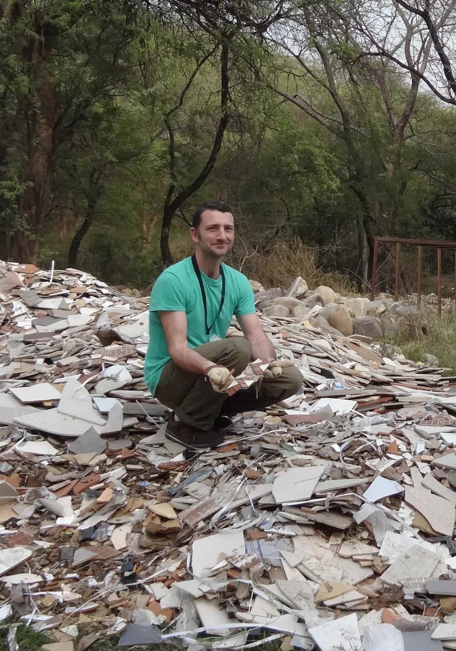 Working at The Rock Garden, India