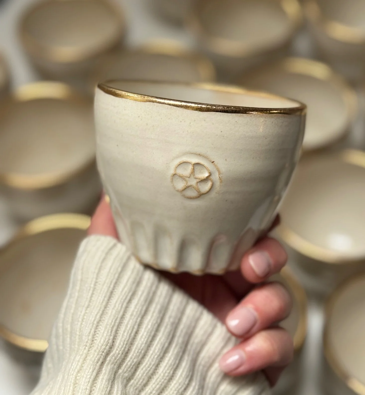 Ritual Cacao Cup with Gold