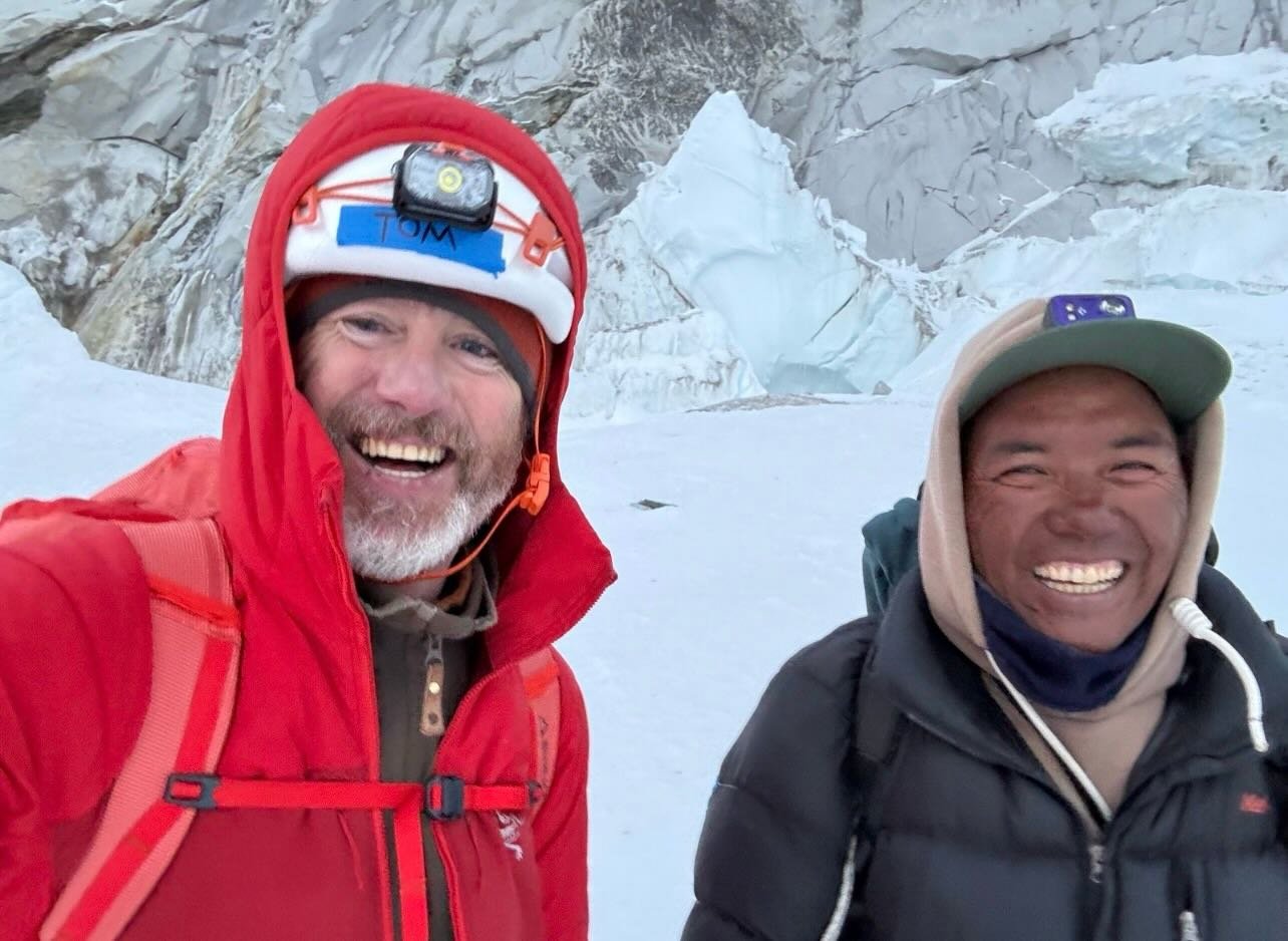 Wishing my mountain brother Tom McGibbon best of luck and best of conditions for his push to Everest summit today. He&rsquo;s made it to Camp 2 from Base Camp. If you know Tom you&rsquo;ll know how big a deal this is for him, he&rsquo;s already at ov