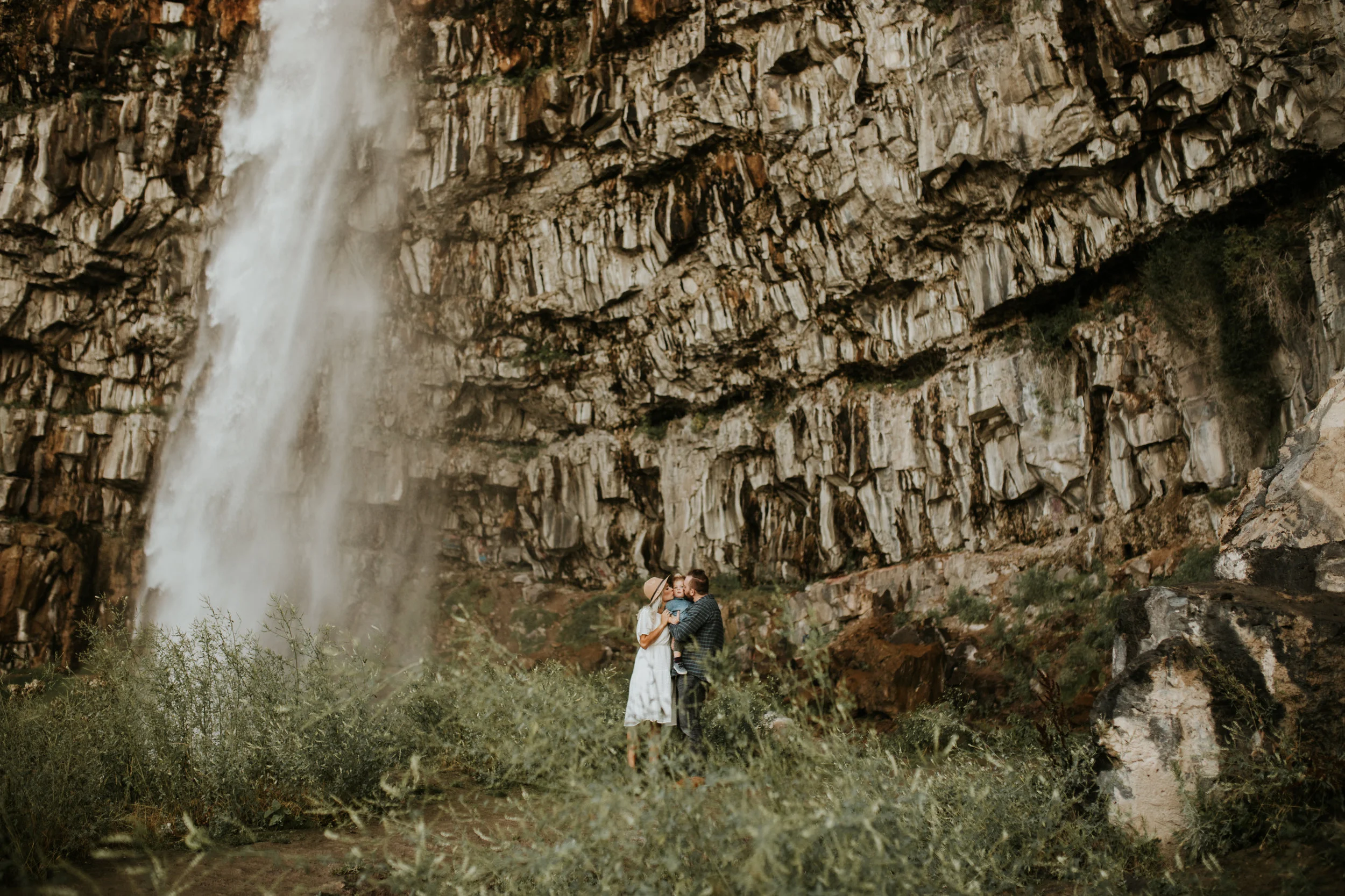 Twin Falls Water Fall Family Session