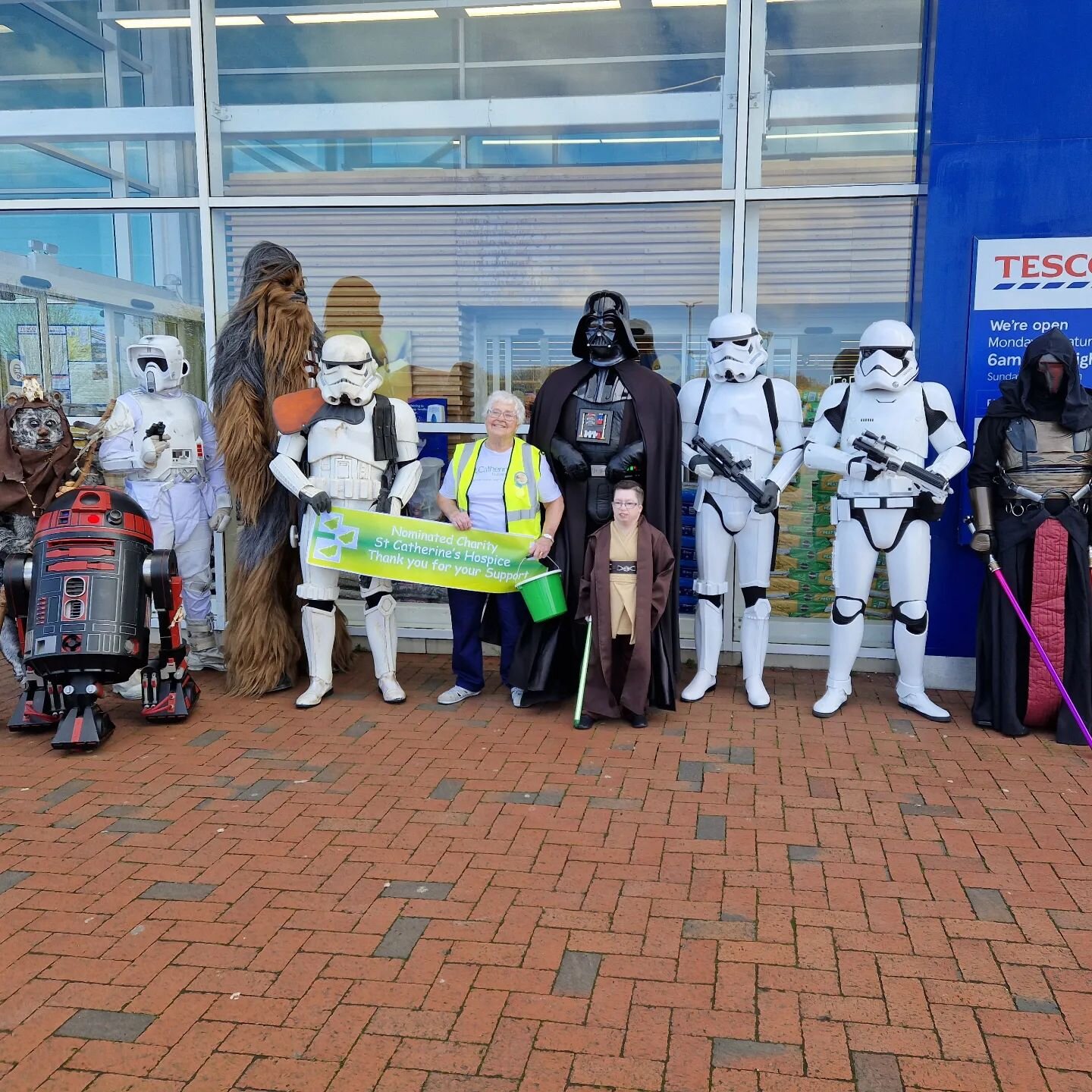 We are at @tescofood Leyland today collecting for @stcatherinespre