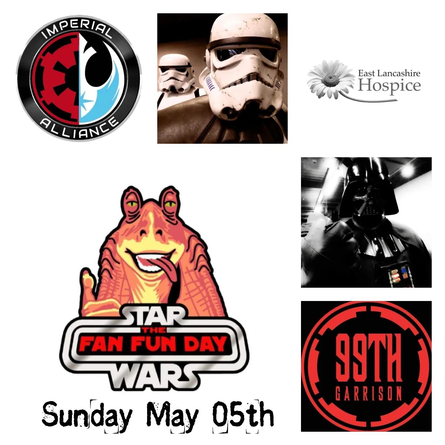 This Sunday we will be out on patrol with our friends from @imperial_allianceuk at @swffd. Helping raise much needed funds for @eastlancshospice 

#starwars #stormtrooper #vader #charitycosplay #swffd #ewoodpark