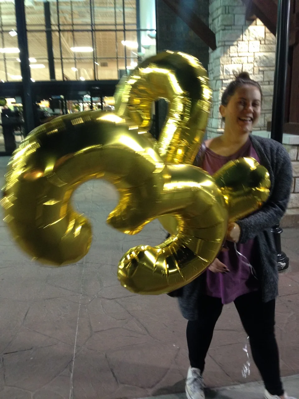 Ashley and I went to fill her 23 balloons.
