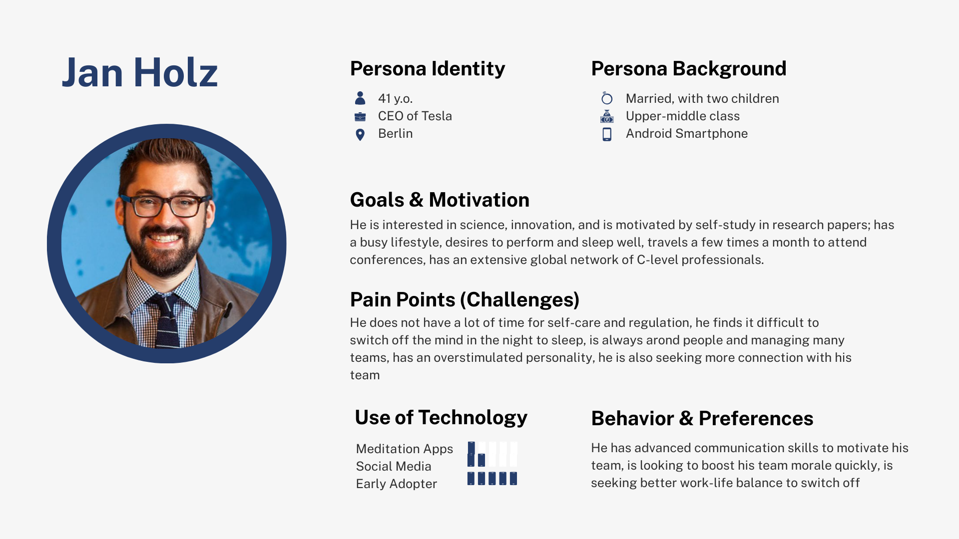 BE LIGHT User Persona 2