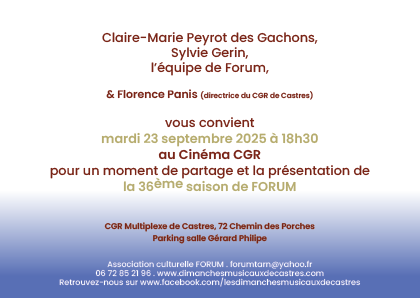 Les Dimanches Musicaux Castres Invitation Postcard