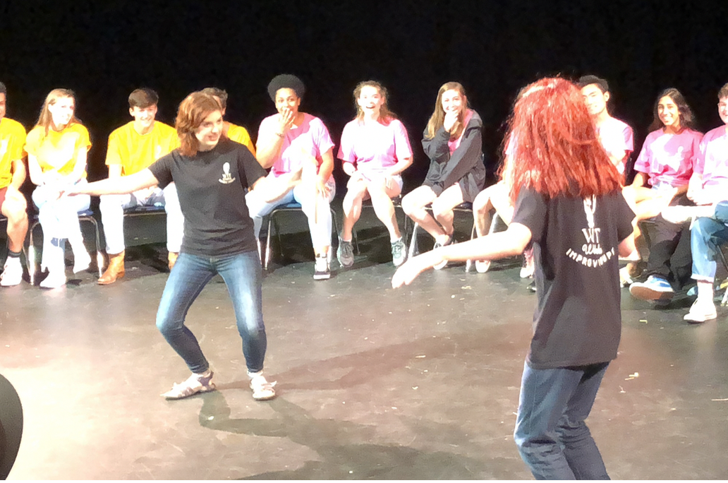 Final WIT show of the 17-18 season was 7 pm. Friday, April 6 . Black Box Theatre. Thanks to everybody who came to the show! Round of applause for WIT Captains Caroline + Ty 🎉🎉🎉