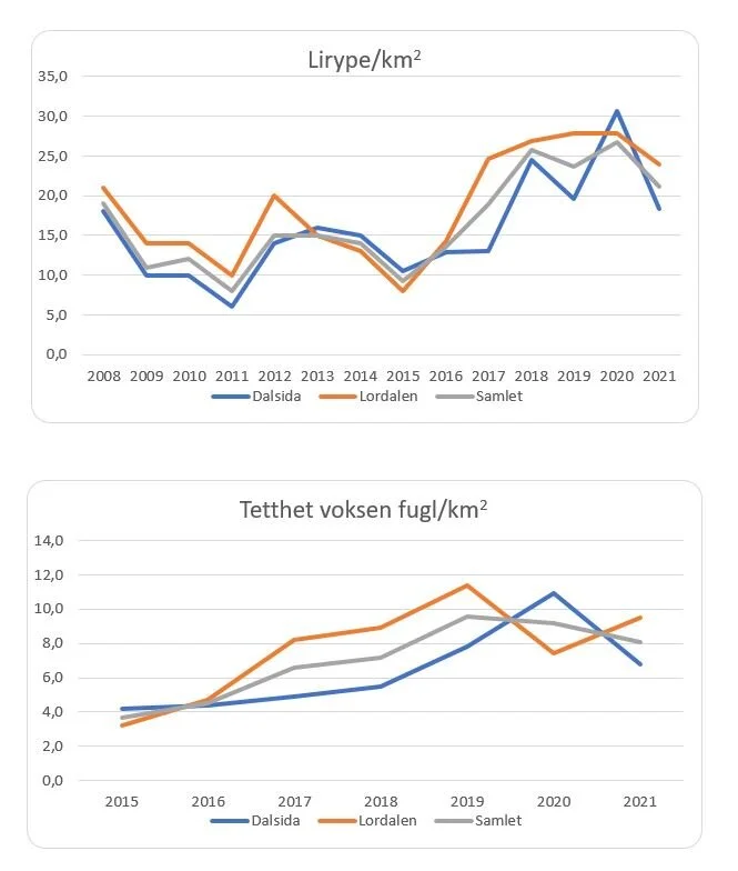 Fastsetting av kvote og jakttid på rype 2021