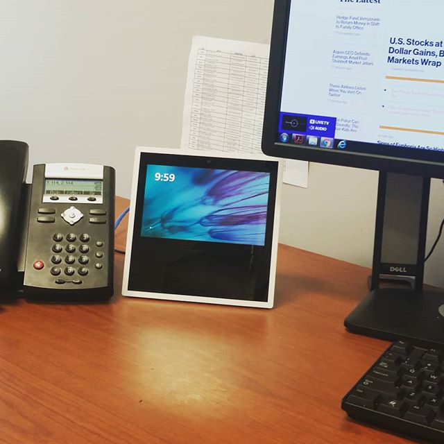 Anyone using an Alexa Show in the office??? I could see this being a great arrow in the CRE tech quiver.  Face-to-face calls, stock prices, news updates, and office karaoke! #cre #shoppingcentersforsale #commercialrealestate #1031exchange #retailreal