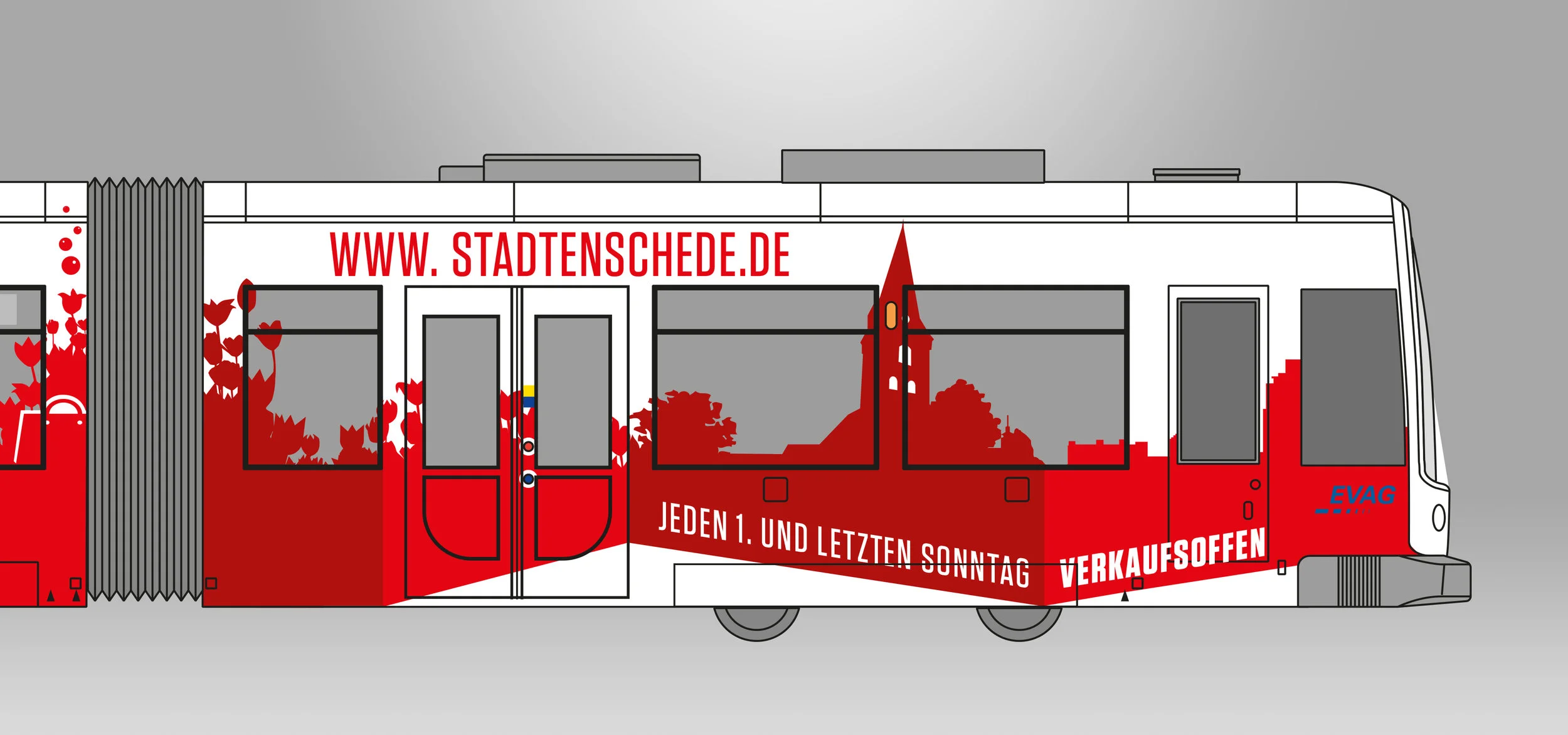 Straßenbahnbeschriftung