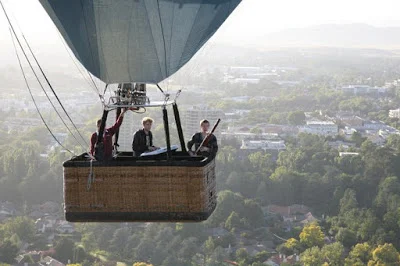 Just a casual jam session floating over Parliament House in Canberra, Australia