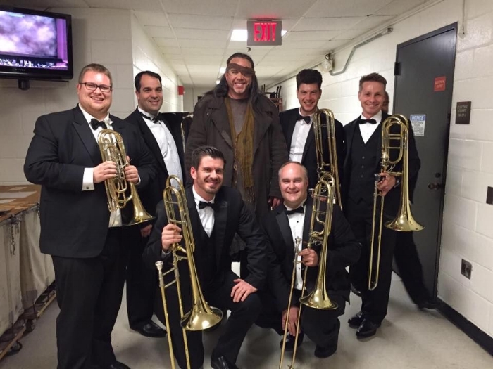 The lower brass section with Alan Held as Wotan