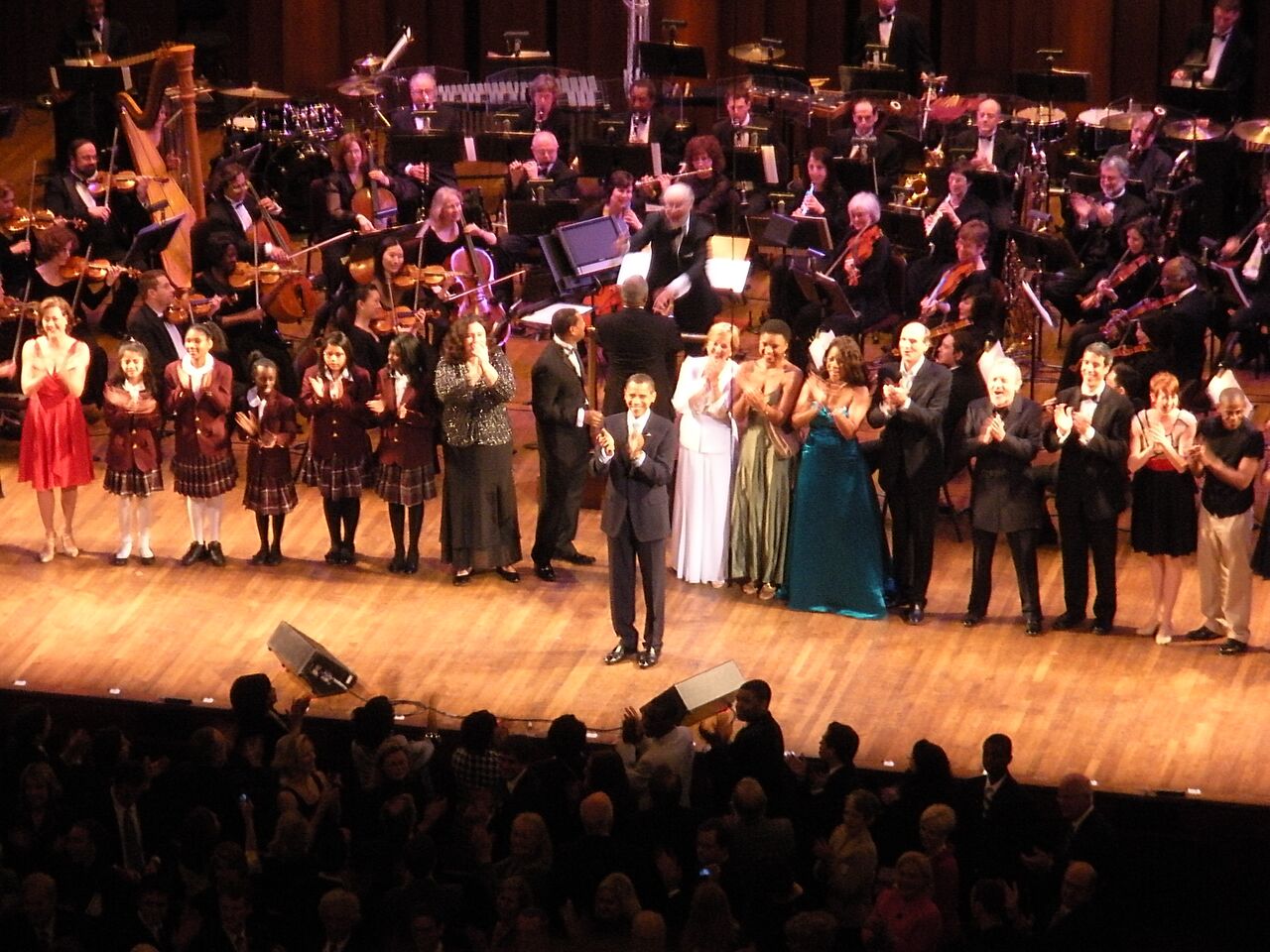 President Barack Obama at the Ted Kennedy Tribute concert 2009