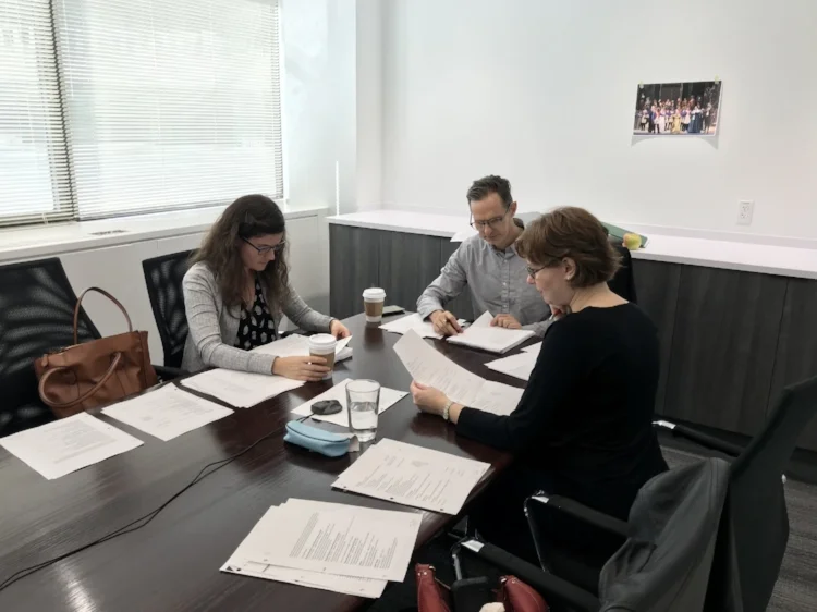 Reviewing resumes for one of the auditions