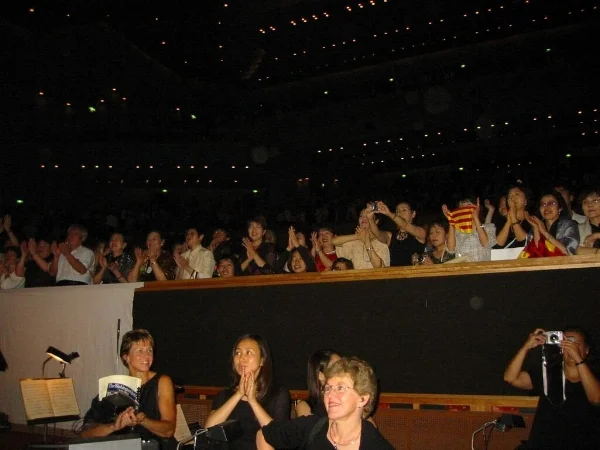Enthusiatic Japanese audience after a performance