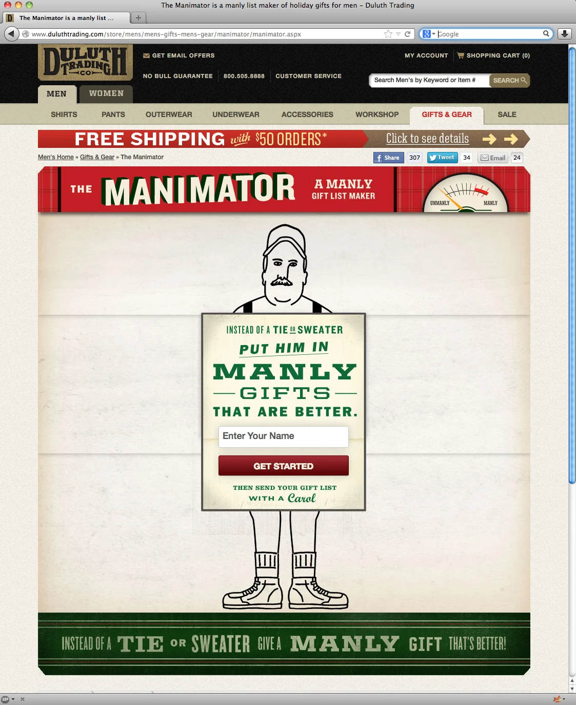 Manimator Holiday Microsite: Design & Art Direction