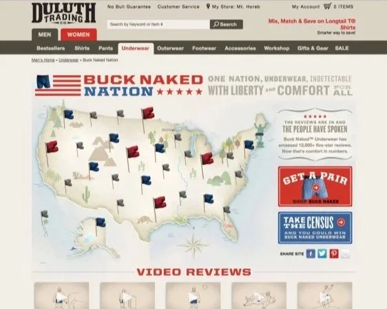 Buck Naked Nation Microsite: Design (Creative Direction: Dana Lytle and Ben Hirby, Copywriter: Brian Hucek) (Copy)