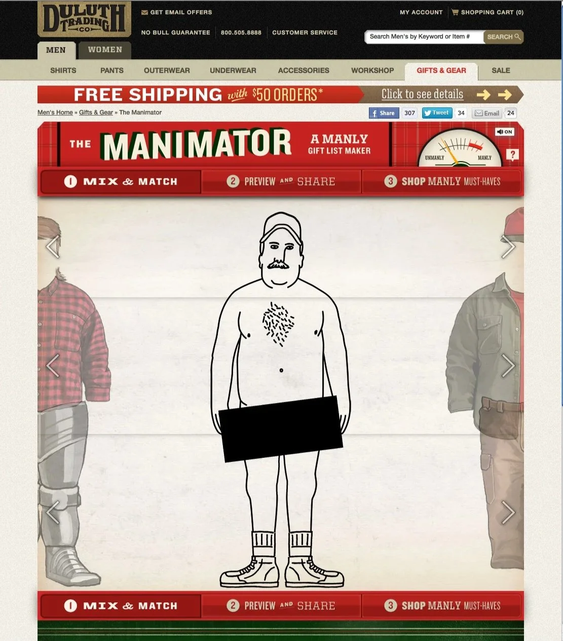 Manimator Holiday Flipbook Interactive eCommerce Microsite