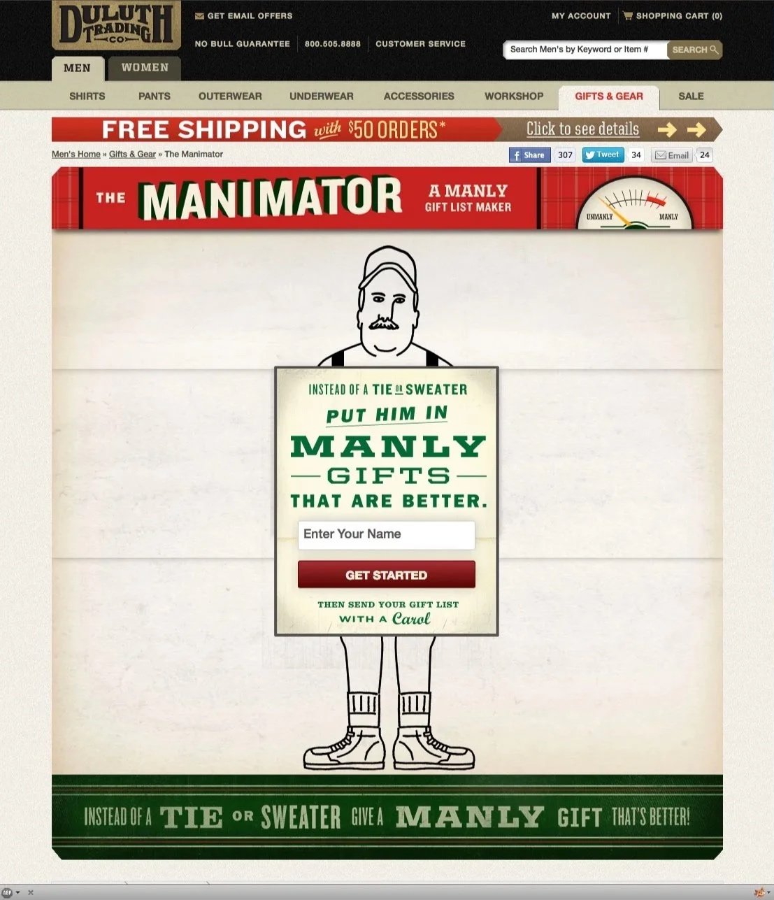 Manimator Holiday Microsite: Design & Art Direction  (Copy)