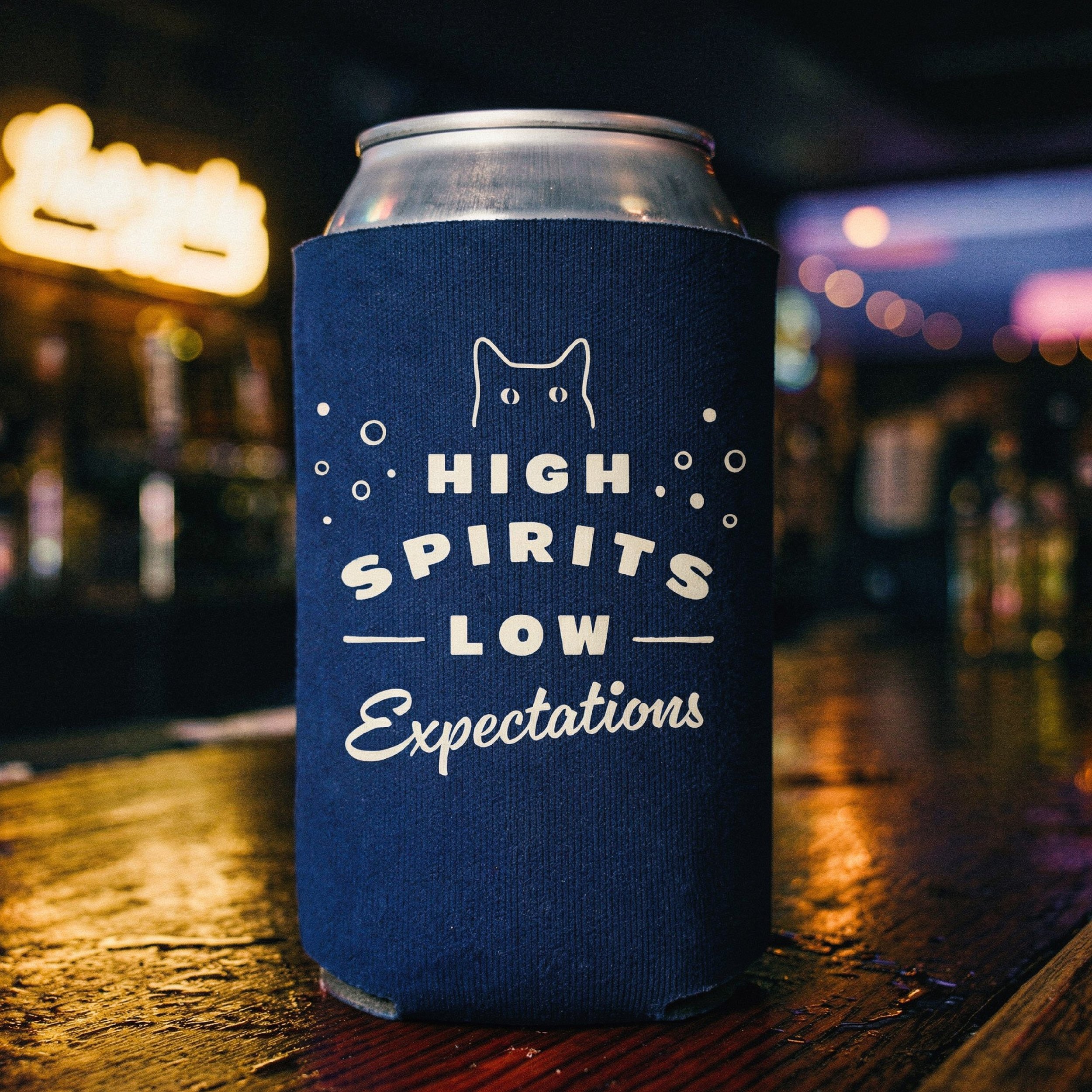 Lucky Stranger merch: High Spirits Koozie