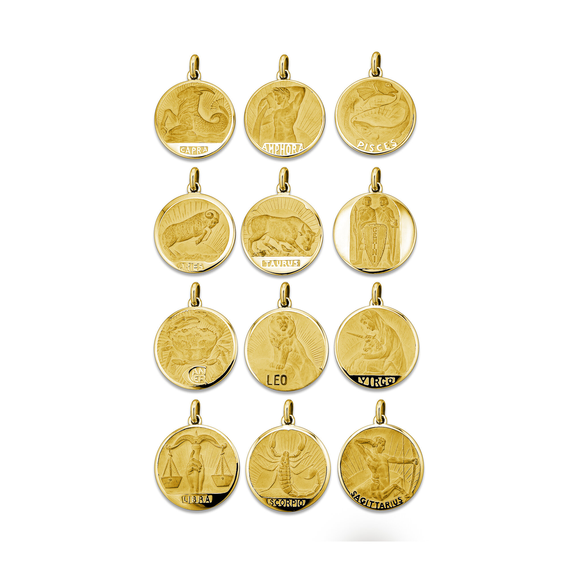 Zodiac 18ct Yellow Gold Gemini Necklace