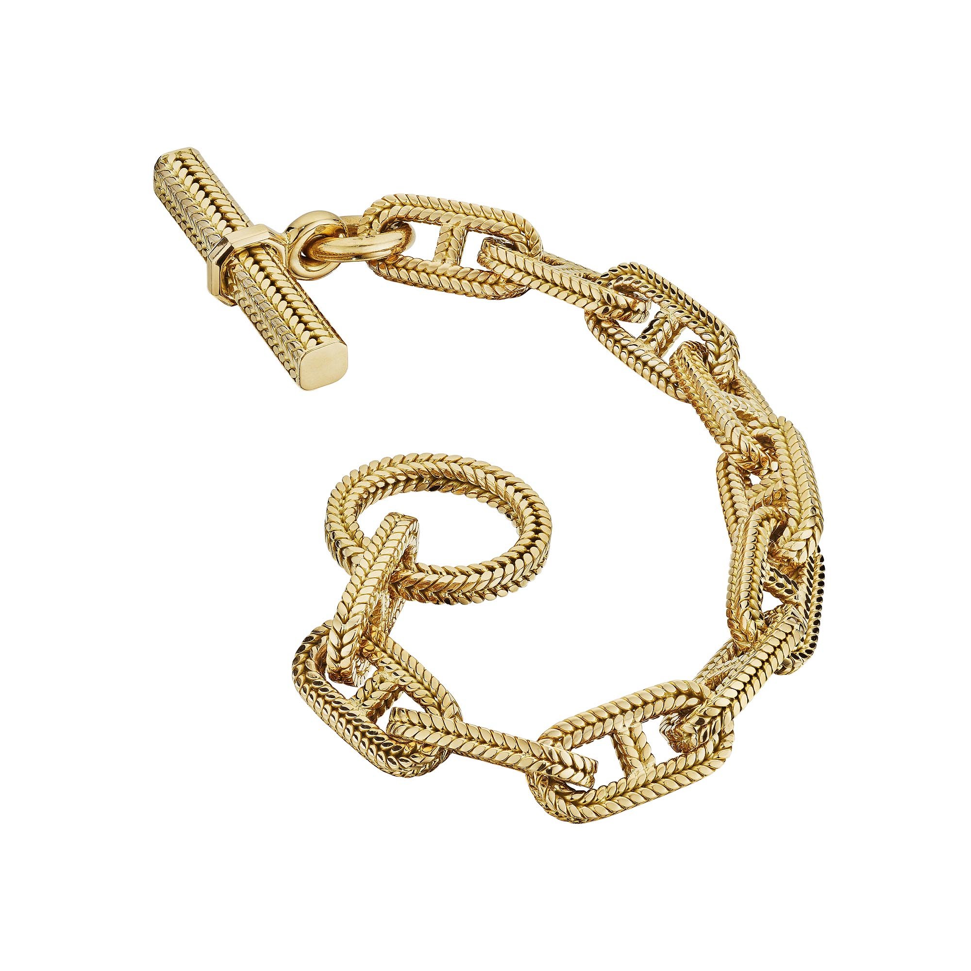 Hermes Chaine D'ancre 18K Gold Link Bracelet | Steven Fox Jewelry