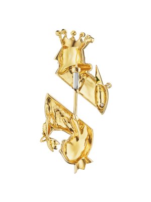 Louis Vuitton gold metal brooch