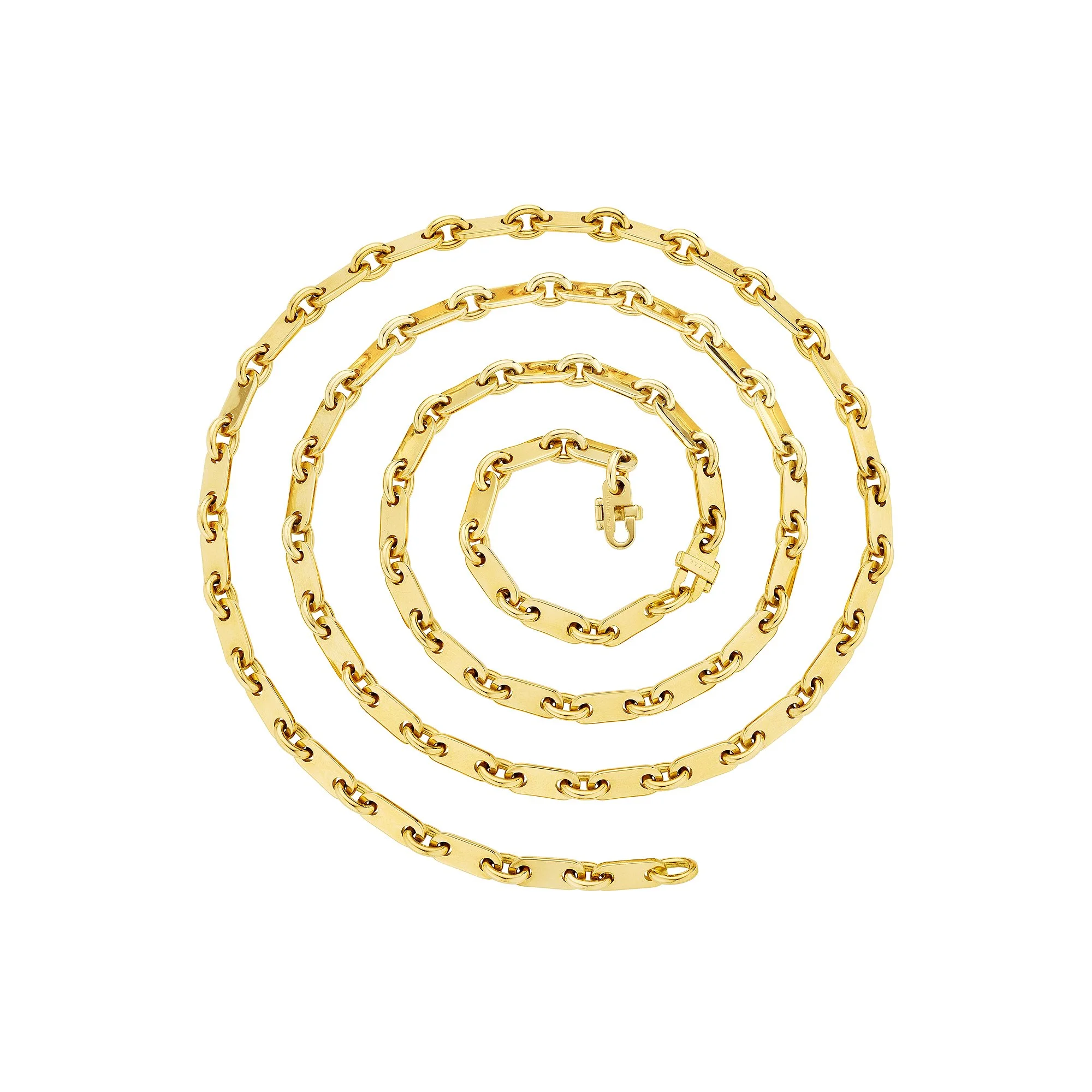 Cartier Paris Gold Oval Link Vintage Long Necklace