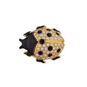 Cartier Paris Diamond Black Onyx Gold Brooch | Steven Fox  display picture 1