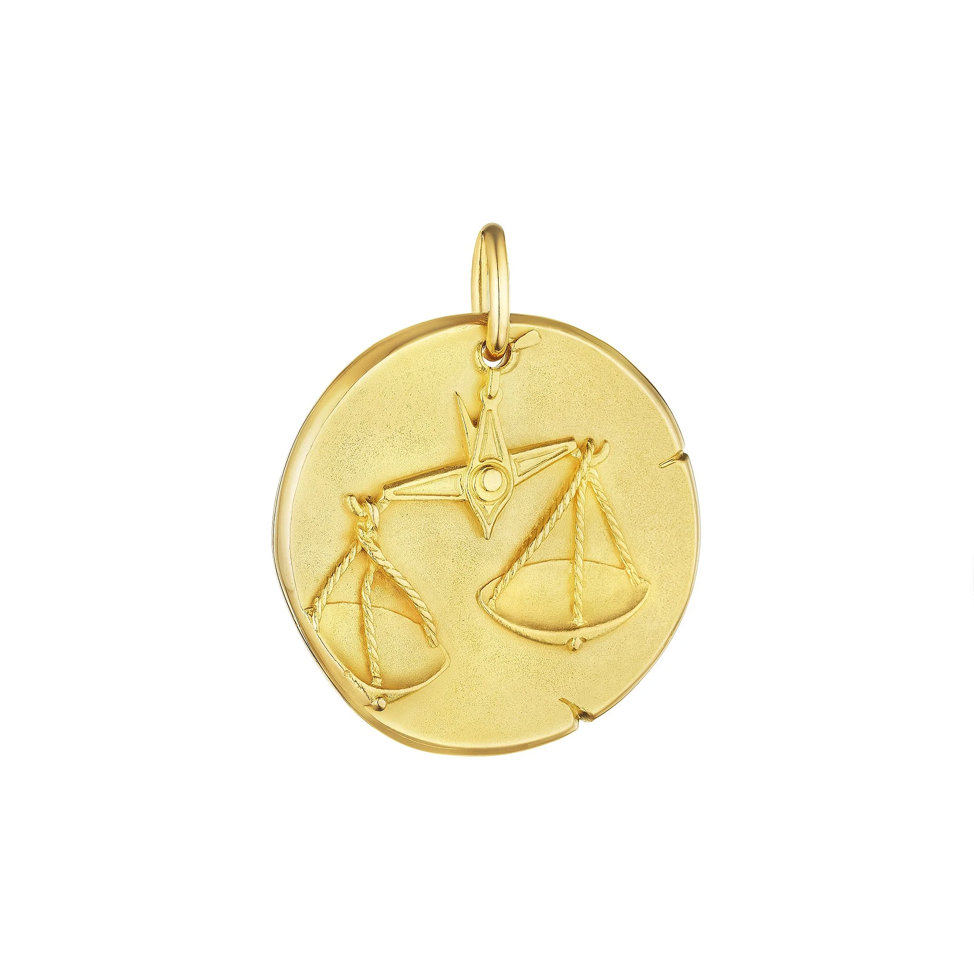 Van Cleef & Arpels Georges L'Enfant Libra Zodiac Gold Vintage Pendant Disc