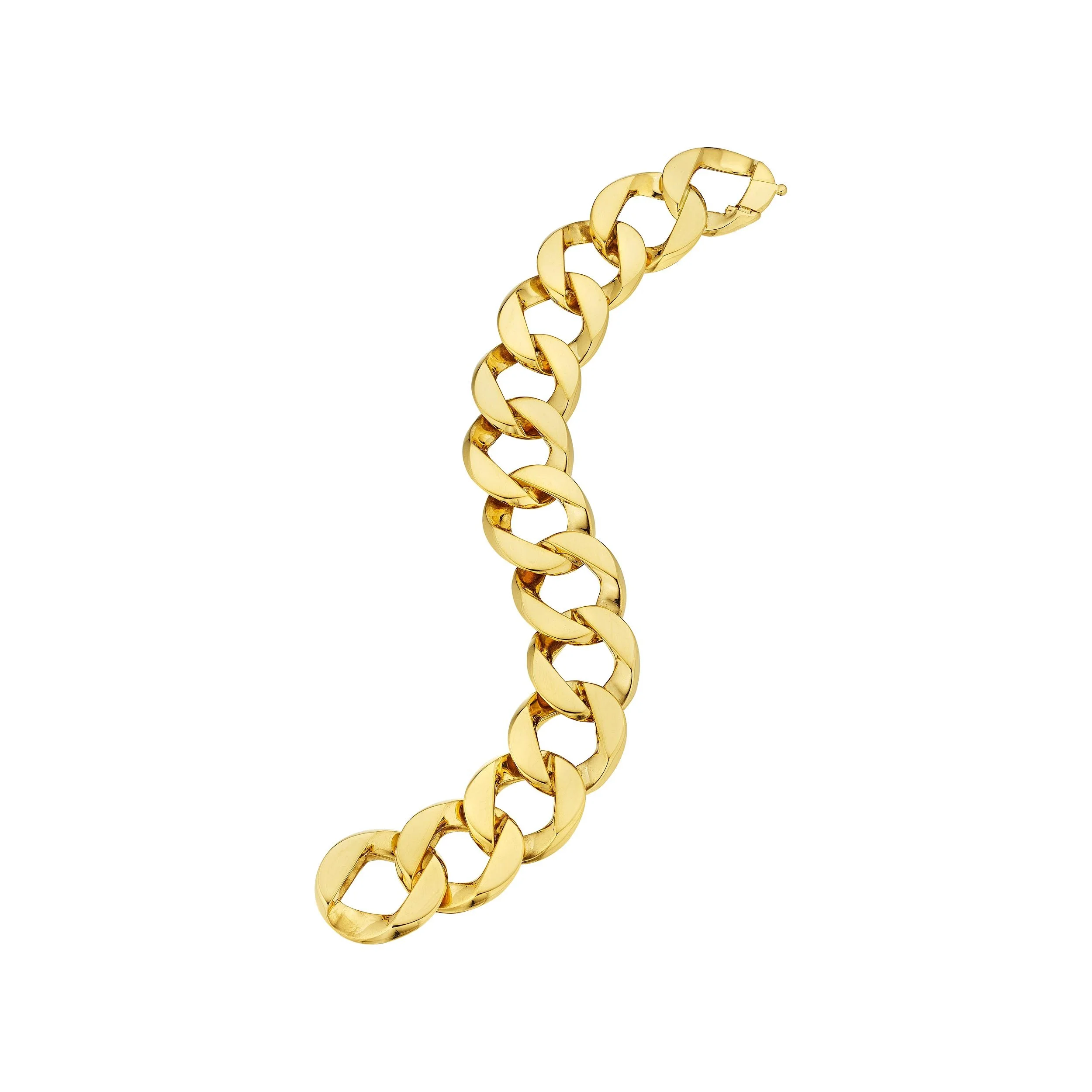 Verdura Iconic Flat Curb Link Gold Bracelet