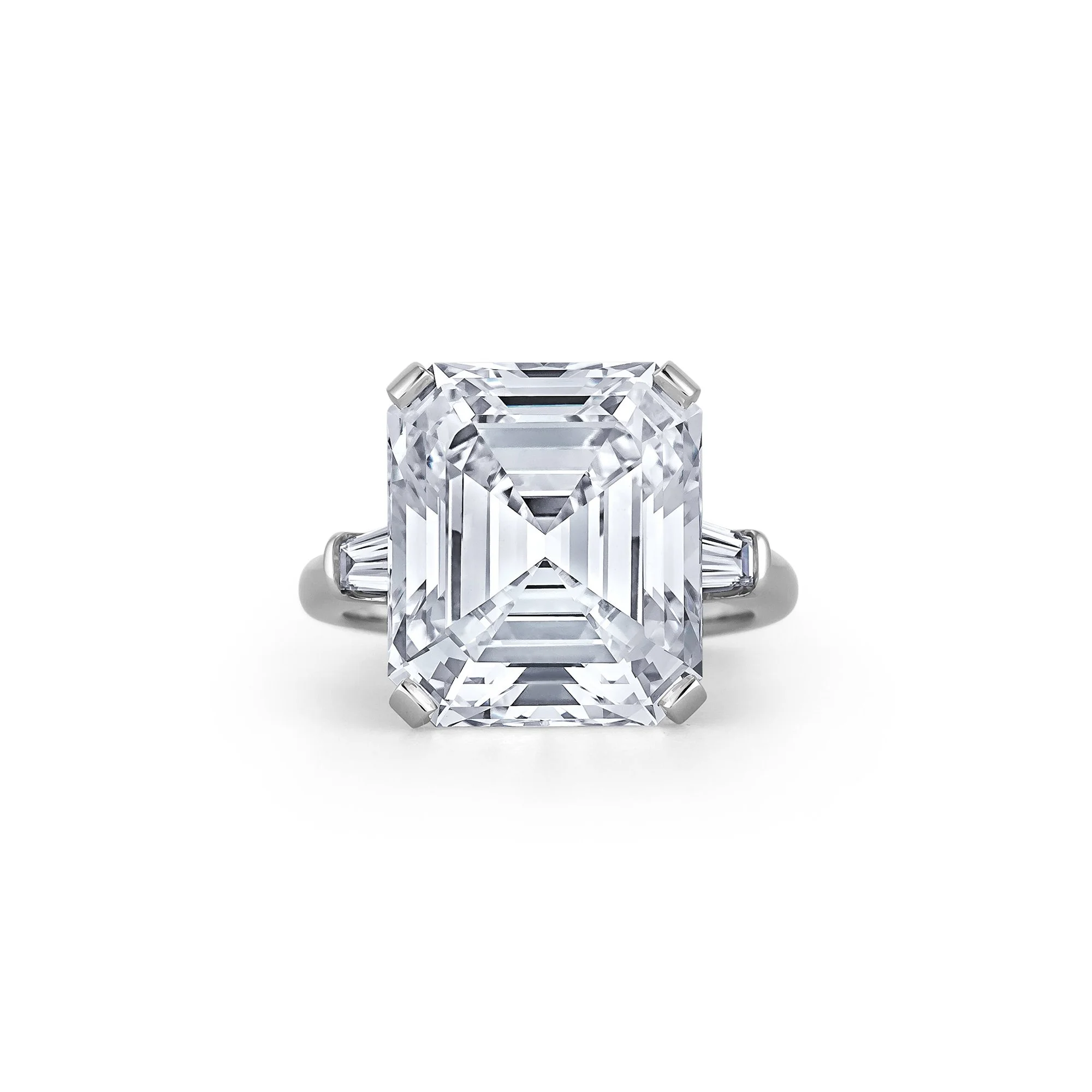 11.64 Carat Emerald Cut Diamond Engagement Ring