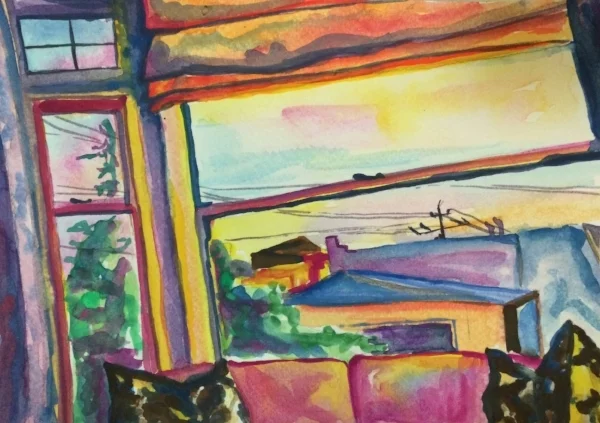 Studio apartment sunrise, San Francisco, 2013